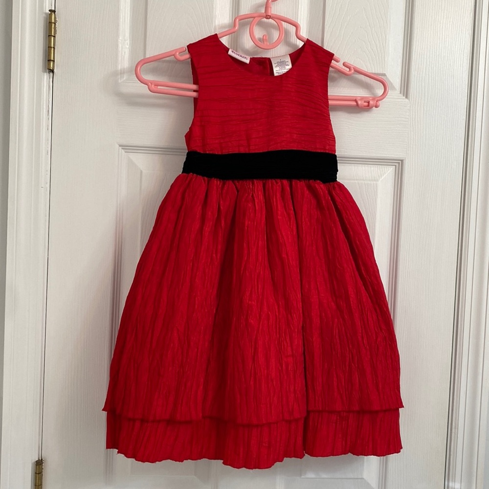Girls Red and Black Christmas / Holiday Dress size 6